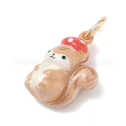 Brass Enamel Pendants&nbsp;LS-KK-CBAE20A-01K-G