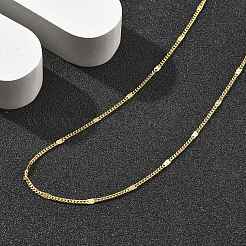 Brass Curb Chains Necklaces for Women&nbsp;NJEW-D302-18G