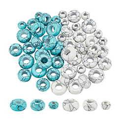 60Pcs 6 Styles Synthetic Turquoise Beads&nbsp;TURQ-PH0001-09