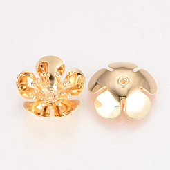 5-Petal Brass Bead Caps&nbsp;KK-Q735-353G