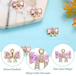 5Pcs Brass Micro Pave Cubic Zirconia Charms&nbsp;KK-SZ0006-84