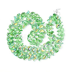 Baking Paint Electroplate Transparent Glass Beads Strands&nbsp;EGLA-N017-06-B05
