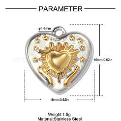 Two Tone 304 Stainless Steel Pendants&nbsp;STAS-OY012-81G