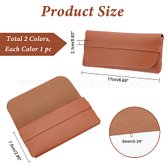 AHADEMAKER 2Pcs 2 Colors PU Imitation Leather Glasses Case&nbsp;AJEW-GA0005-28
