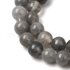 Natural Gemstone Cloudy Quartz Faceted Round Bead Strands&nbsp;G-O021-8mm-03B