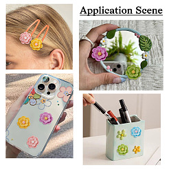 50Pcs 5 Colors 3D Opaque Resin Cabochons&nbsp;RESI-TA0005-02