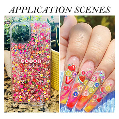 30G 6 Colors Handmade Polymer Clay Cabochons&nbsp;CLAY-TA0001-17