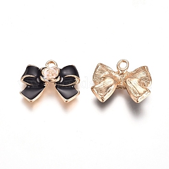 Light Gold Plated Alloy Enamel Pendants&nbsp;PALLOY-TAC0011-16A