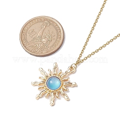 Alloy Resin Sun Pendant Necklaces&nbsp;NJEW-JN04816