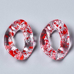 Transparent Spray Paint Acrylic Linking Rings&nbsp;X-TACR-Q276-001D