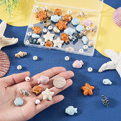 46Pcs 14 Styles Ocean Series Handmade Porcelain Beads&nbsp;PORC-TA0001-75