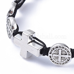 Adjustable Nylon Thread Braided Bead Bracelets&nbsp;BJEW-JB05177-01