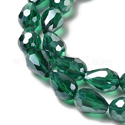 Electroplate Glass Beads Strands&nbsp;EGLA-D015-12x8mm-M
