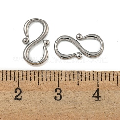 Non-Tarnish 304 Stainless Steel S-Hook Clasps&nbsp;STAS-U007-20B-P