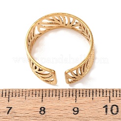 304 Stainless Steel Open Cuff Rings for Women&nbsp;RJEW-K309-33G