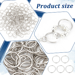 200Pcs 304 Stainless Steel Open Jump Rings&nbsp;STAS-UN0057-96