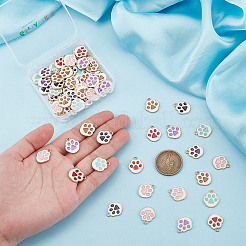 72Pcs 6 Colors Alloy Enamel Pendants&nbsp;ENAM-GO0001-16