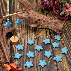 24Pcs Star Synthetic Lava Rock Beads&nbsp;G-PA0002-25A