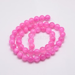 Dyed Natural Green Jade Beads Strands&nbsp;JBS053-4MM-M