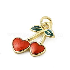 Brass Enamel Pendants&nbsp;KK-K302-02G