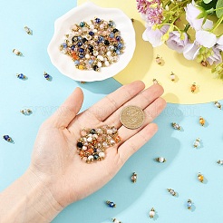 50Pcs Alloy & Glass Pendants&nbsp;PALLOY-YW00191-03