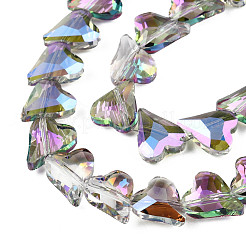 Electroplate Transparent Glass Beads Strands&nbsp;EGLA-N002-44-07