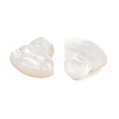 Natural White Shell Carved Cabochons&nbsp;SSHEL-B006-04
