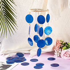 50Pcs Dyed Natural Shell Connector Charms&nbsp;SHEL-TA0001-18C