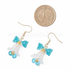 Acrylic Flower Dangle Earrings&nbsp;EJEW-MZ00591-02
