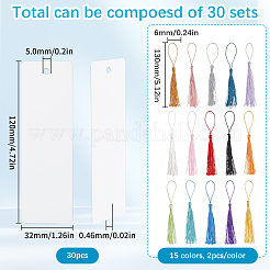 30Pcs 15 Colors Polyester Tassel Decorations&nbsp;OCOR-SP0001-16B