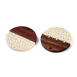 Printed Resin & Wood Pendants&nbsp;WOOD-TAC0021-21A