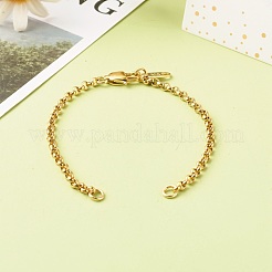 Handmade 304 Stainless Steel Rolo Chain Bracelets Making Accessories&nbsp;AJEW-JB01026-03