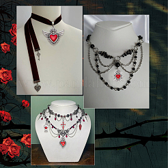 12Pcs 12 Styles Gothic Style Zinc Alloy Enamel Pendants&nbsp;ENAM-SC0007-98