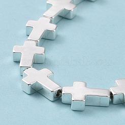 Electroplated Non-magnetic Synthetic Hematite Beads Strands&nbsp;G-C006-08S