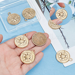 6Pcs 304 Stainless Steel Pendants&nbsp;STAS-BBC0010-74