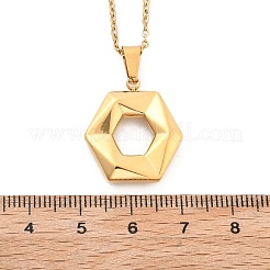 304 Stainless Steel Geometric Pendant Necklaces for Women&nbsp;NJEW-S439-04B-G