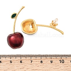Cherry 304 Stainless Steel Stud Earrings for Women&nbsp;EJEW-A158-02G