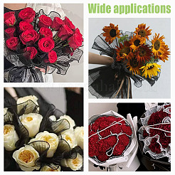Polyester Flower Bouquet Wrapping Mesh Paper&nbsp;SRIB-WH0011-214B