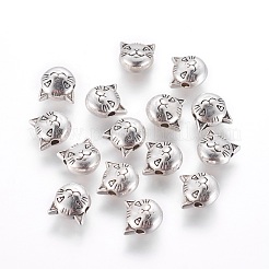 Tibetan Style Alloy Kitten Beads&nbsp;TIBEP-GC178-AS-NR