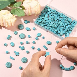 190Pcs 10 Styles Synthetic Turquoise Beads Dyed & Heated&nbsp;G-YW0002-60