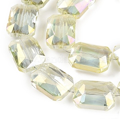 Electroplate Transparent Glass Beads Strands&nbsp;EGLA-WH0005-02C-08