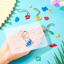 DIY Heart Pendant Silicone Molds & Iron Pendant Making Kits&nbsp;DIY-TA0011-01