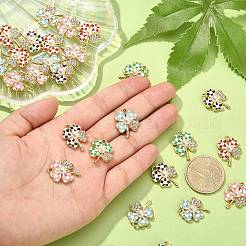 25Pcs 5 Colors Alloy Enamel Pendants&nbsp;ENAM-CJ0003-41