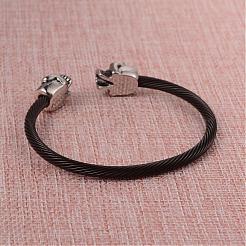 304 Stainless Steel Cuff Bangles&nbsp;BJEW-L605-08B