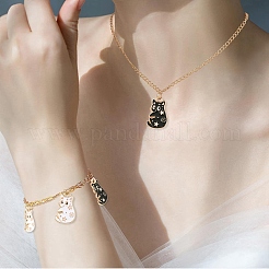 10Pcs 2 Colors Alloy Enamel Pendants&nbsp;ENAM-YW0008-51