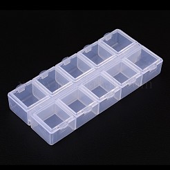 Cuboid Plastic Bead Containers&nbsp;X-CON-N007-02