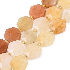 Natural Golden Silk Jade Beads Strands&nbsp;G-N368-01A-16