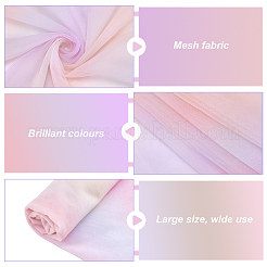 Rainbow Color Polyester Mesh Fabric&nbsp;DIY-WH0504-162B