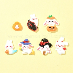 7Pcs 7 Styles Halloween Opaque Resin Decoden Cabochons&nbsp;CRES-FS0001-68