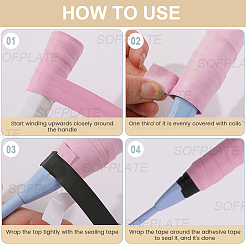8 Bundles 8 Colors PU Leather Anti-slip Badminton Tennis Racket Grip Tape&nbsp;DIY-SP0005-45A